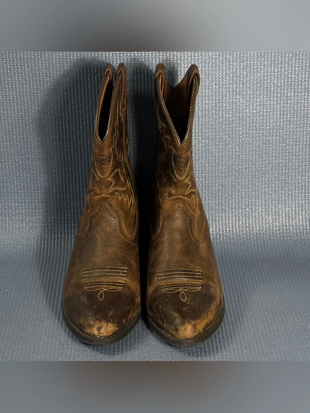 Ariat 4LR Style Heritage Western Brown Leather Boots Big Kid Size 3.5